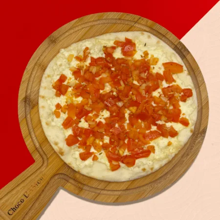 Tomate, Zwiebel und Käse (vegetarisch)