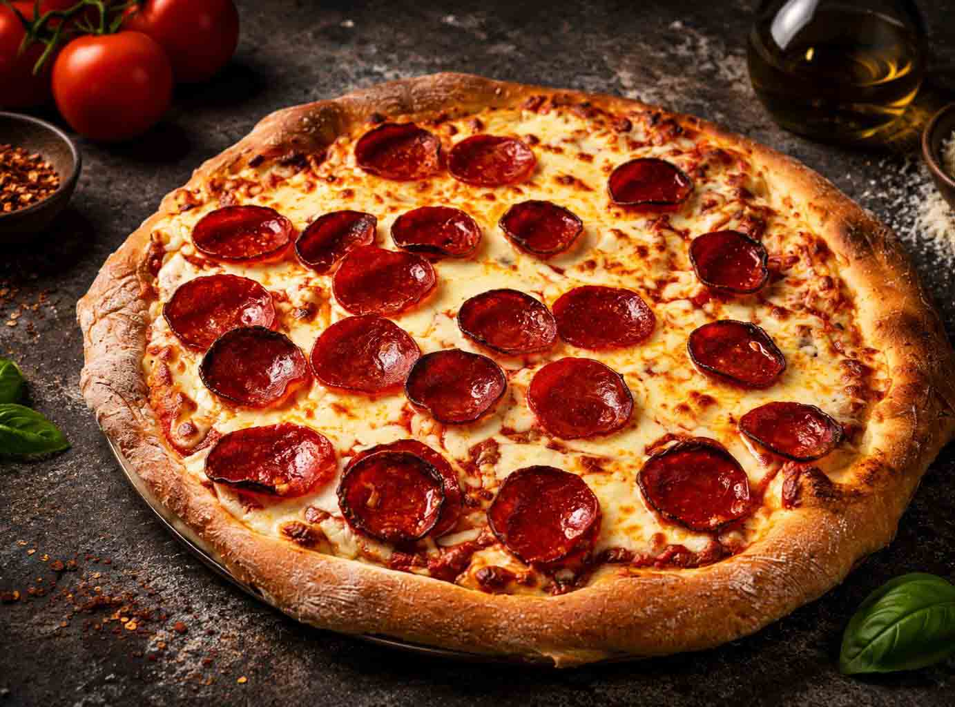 Small peperoni pizza