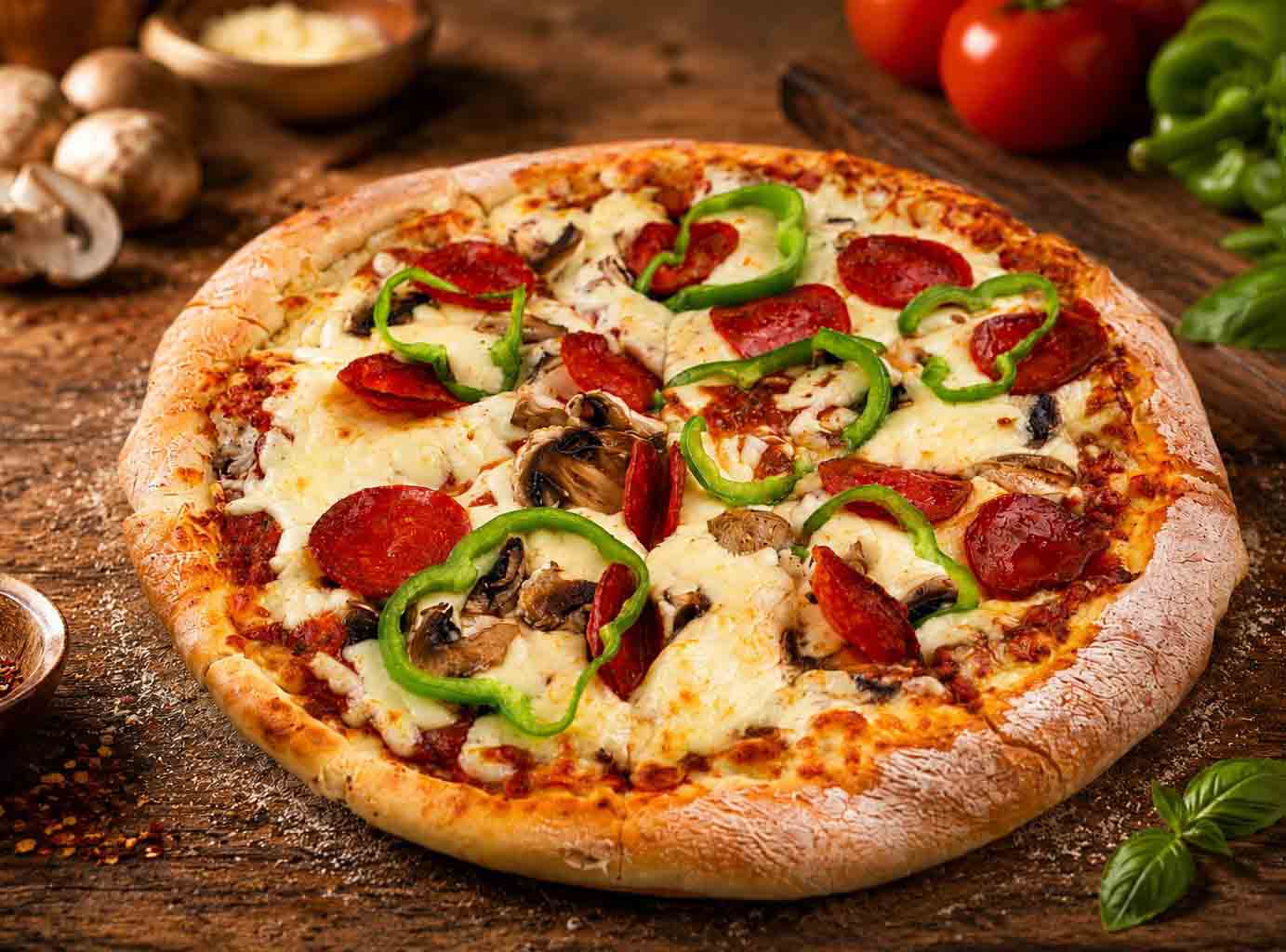 Small All dressed pizza